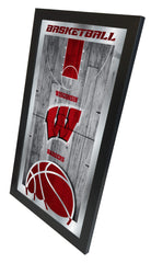 University of Wisconsin Badgers Basketball Mirror by Holland Bar Stool Company Home Sports Decor Side View