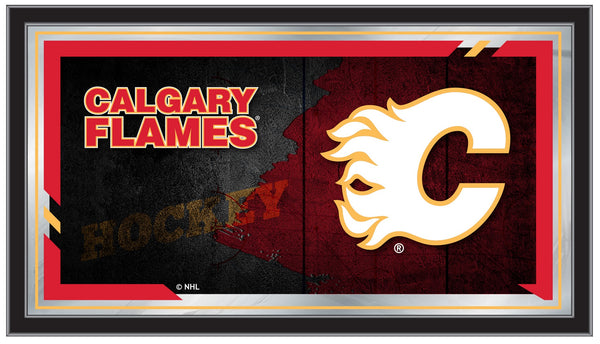 15" X 26" Calgary Flames Collector Mirror