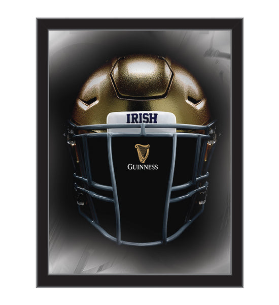Notre Dame and Guinness Beer Football Helmet Logo Mirror