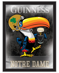 Notre Dame and Guinness Beer Toucan Logo Mirror by Holland Bar Stool Company