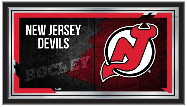 15" X 26" New Jersey Devils Collector Mirror