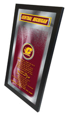 Central Michigan Chippewas Fight Song Mirror by Holland Bar Stool Company Home Sports Decor Side View