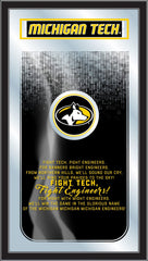 Michigan Tech University Huskies Logo Fight Song Mirror by Holland Bar Stool Company