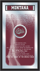 University of Montana Grizzlies Logo Fight Song Mirror by Holland Bar Stool Company