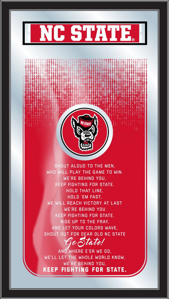 North Carolina State Wolfpack Logo Fight Song Mirror
