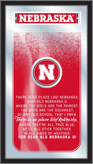 University of Nebraska Cornhuskers Logo Fight Song Mirror Logo Fight Song Mirror by Holland Bar Stool Company