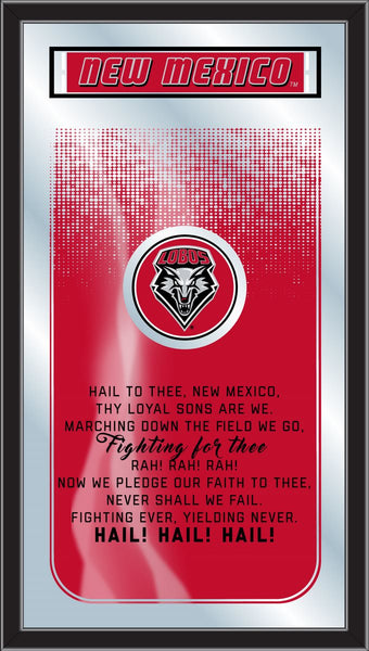 University of New Mexico Lobos Logo Fight Song Mirror