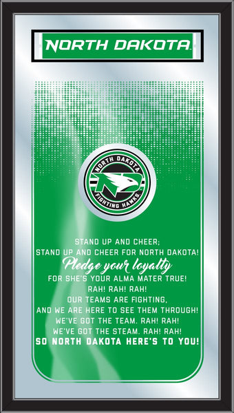 North Dakota Fighting Hawks Logo Fight Song Mirror