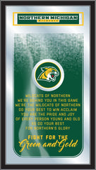 Northern Michigan University Wildcats Logo Fight Song Mirror by Holland Bar Stool Company