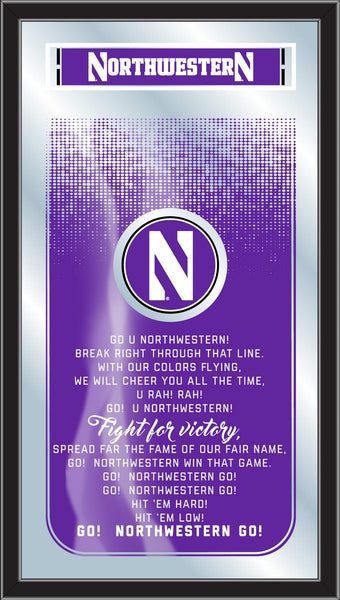 Northwestern Wildcats Logo Fight Song Mirror