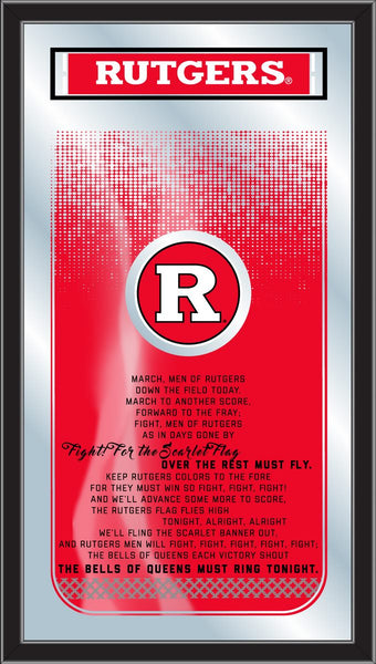 Rutgers Scarlet Knights Logo Fight Song Mirror