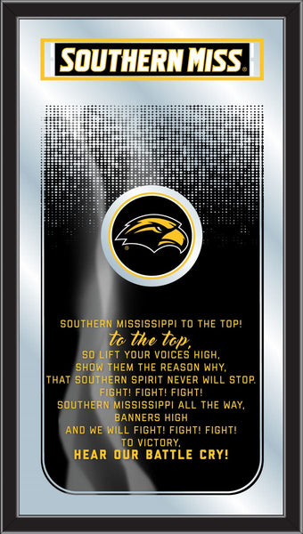 University of Southern Miss Golden Eagles Logo Fight Song Mirror