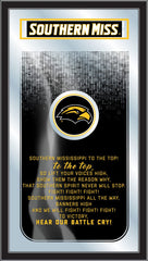 University of Southern Miss Golden Eagles Logo Fight Song Mirror by Holland Bar Stool Company