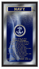 US Navy Midshipmen Academy Fight Song Mirror by Holland Bar Stool Company