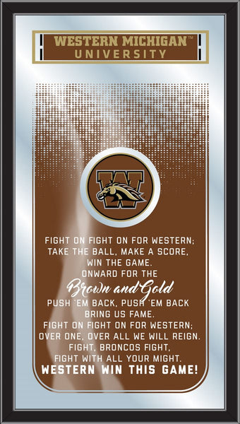 Western Michigan University Broncos Logo Fight Song Mirror