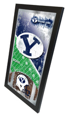 BYU Cougars Football Mirror by Holland Bar Stool Company Sports Wall Decor For Him Side View