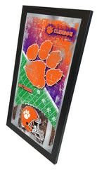Clemson Tigers Football Mirror by Holland Bar Stool Company Home Sports Decor For Him Side View