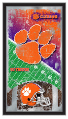Clemson Tigers Football Mirror by Holland Bar Stool Company Home Sports Decor For Him