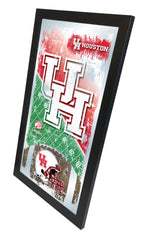 University of Houston Cougars Football Mirror by Holland Bar Stool Company Home Sports Decor for Him Side View