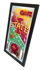 Iowa State Cyclones Football Mirror by Holland Bar Stool Company Home Sports Decor for him Side View