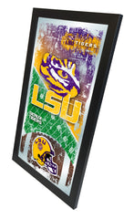Louisiana State University LSU Tigers Football Mirror by Holland Bar Stool Company Home Sports Decor for Him Side View