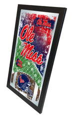 Ole Miss Rebels Football Mirror by Holland Bar Stool Company Home Sports Decor for Him Side View