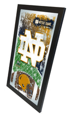Notre Dame Fighting Irish Football Mirror by Holland Bar Stool Company Home Sports Decor for him Side View