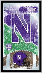 Northwestern Wildcats Football Mirror by Holland Bar Stool Company Home Sports Decor for him