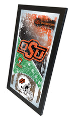 Oklahoma State University Cowboys Football Mirror by Holland Bar Stool Company Home Sports Decor for him Side View