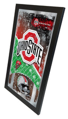 Ohio State Buckeyes Football Mirror by Holland Bar Stool Company Home Sports Decor for Him Side View