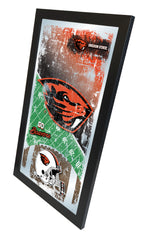 Oregon State Beavers Football Mirror by Holland Bar Stool Company Home Sports Decor for Him Side View