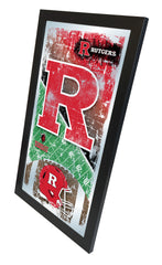 Rutgers Scarlet Knights Football Mirror by Holland Bar Stool Company Home Sports Decor for him Side View