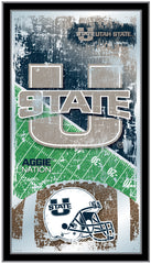 Utah State Aggies Football Mirror by Holland Bar Stool Company Home Sports Decor for Him