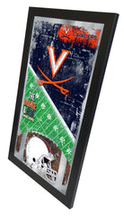 Virginia Cavaliers Football Mirror by Holland Bar Stool Company Home Sports Decor for him Side View