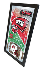 Western Kentucky Hilltoppers Football Mirror by Holland Bar Stool Company Home Sports Decor for him Side View