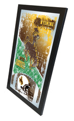 Wyoming Cowboys Football Mirror by Holland Bar Stool Company Home Sports Decor for him Side View