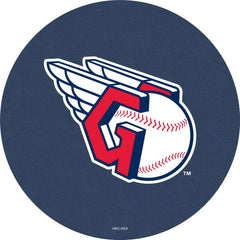 MLB's Cleveland Guardians logo L214 Chrome pub table from Holland Bar Stool Co. Top View