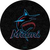 Miami Marlins L214 Black Wrinkle Major League Baseball Pub Table