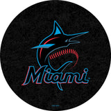 Miami Marlins MLB L216 Black Wrinkle Pub Table