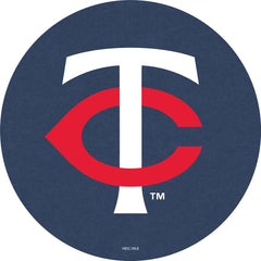 MLB's Minnesota Twins logo L214 Chrome pub table from Holland Bar Stool Co. Top View