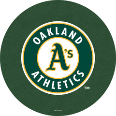 MLB's Oakland Athletics L217 Black Wrinkle Pub Table from Holland Bar Stool Co. Top View