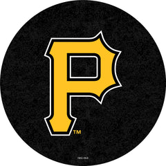 MLB's Pittsburgh Pirates logo L214 Chrome pub table from Holland Bar Stool Co. Top View