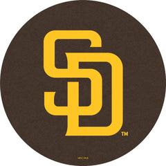 MLB's San Diego Padres logo L214 Chrome pub table from Holland Bar Stool Co. Top View