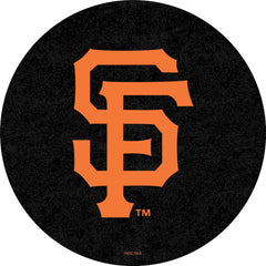 MLB's San Francisco Giants L217 Black Wrinkle Pub Table from Holland Bar Stool Co. Top View