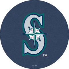 MLB's Seattle Mariners logo L214 Chrome pub table from Holland Bar Stool Co. Top View