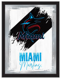 Miami Marlins MLB Wall Logo Mirror