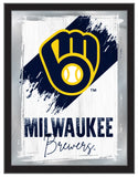 Milwaukee Brewers MLB Wall Logo Mirror