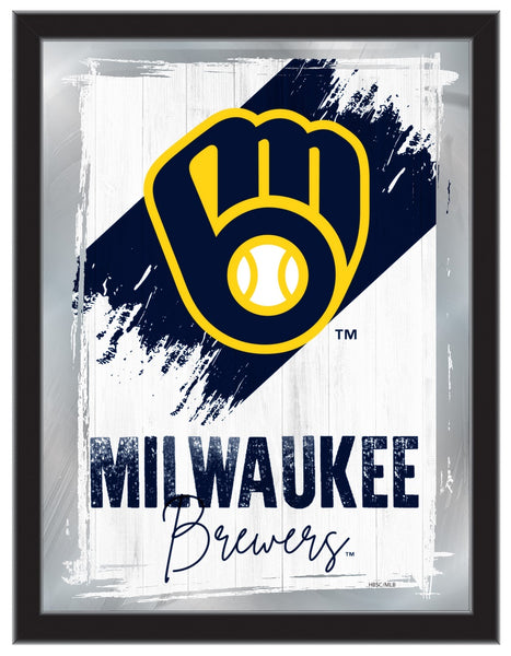 Milwaukee Brewers MLB Wall Logo Mirror