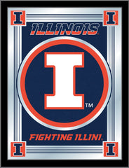 Illinois Fighting Illini Logo Mirror by Holland Bar Stool Company