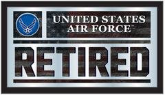United States Air Force Retired Wall Mirror by Holland Bar Stool Company